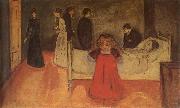 Edvard Munch The Death of Mom and Som oil painting artist